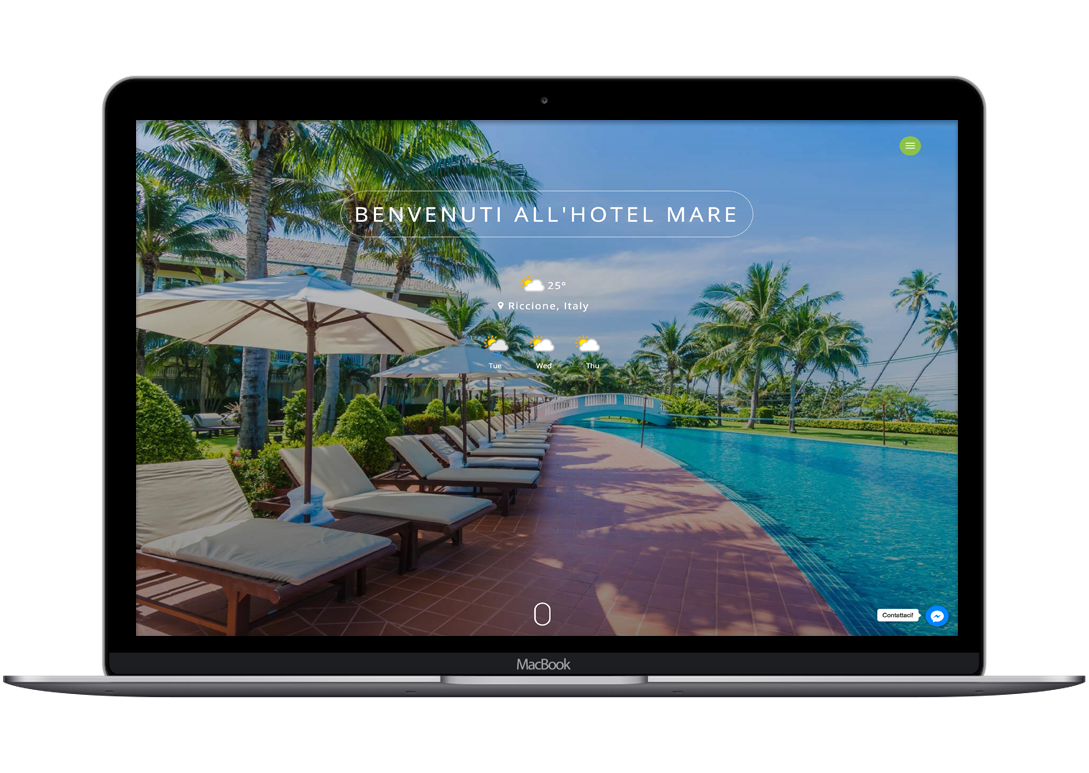 esempio welcome page