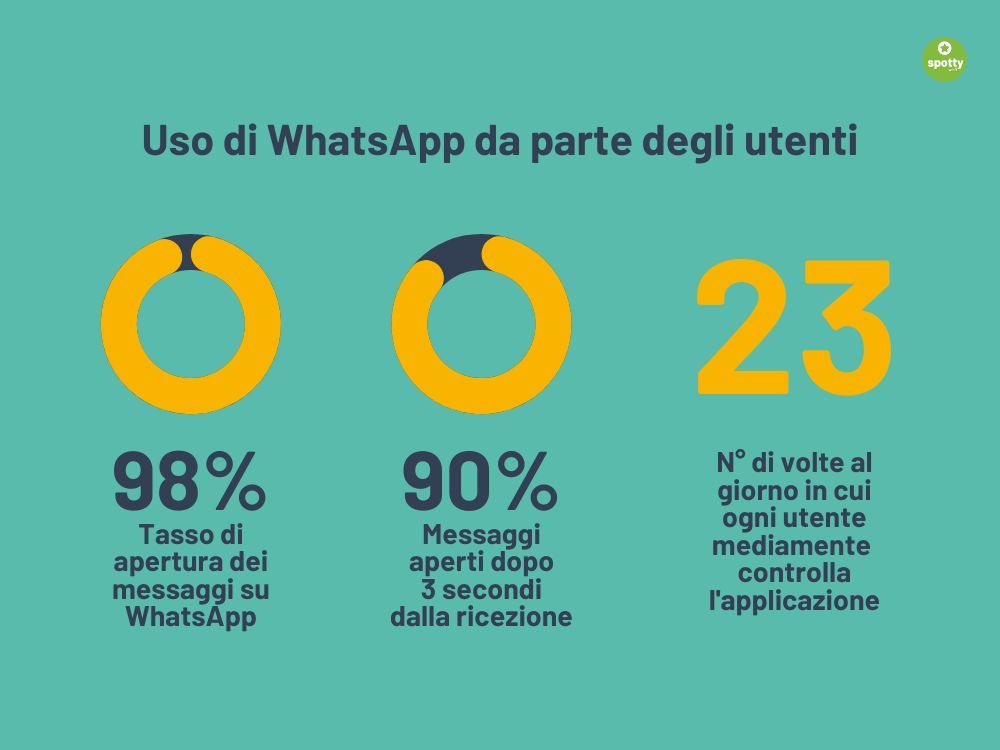 Uso di WhatsApp da parte degli utenti statistiche
